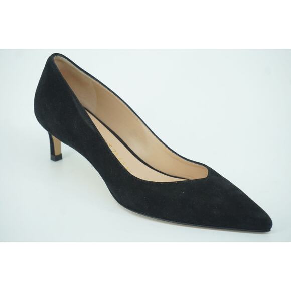 Stuart Weitzman Anny 75MM Black Suede Pointy Toe Pumps Size 6 AA Narrow $398 - Picture 3 of 11